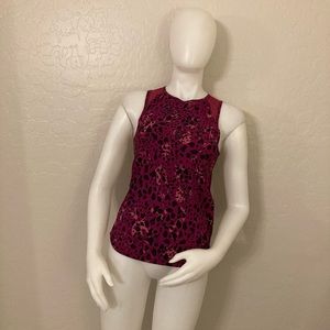 Lululemon Cheetah Camo Print Magenta Purple Sculpt Tank Size 6